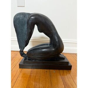 Copied - Vintage Female Kneeling Nude sculpture - By Austin Productions 1985